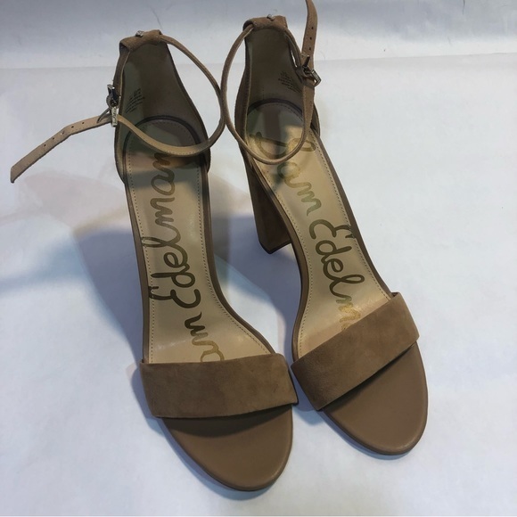 Sam Edelman Hazelnut Yaro Block Heel Ankle Strap Sandals Size 10.5 - Picture 10 of 12